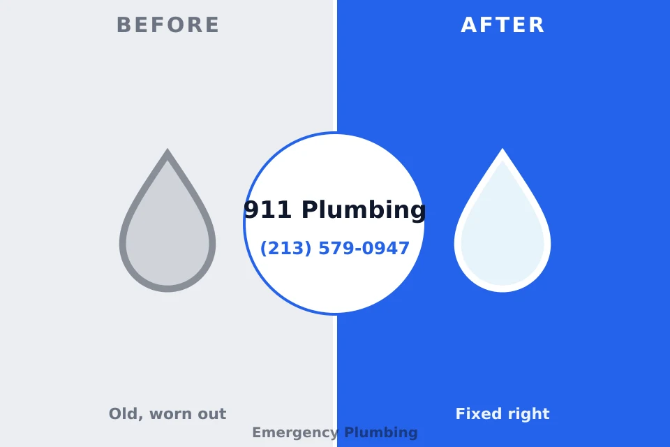 Before and after: plumbing repair North Amityville, NY